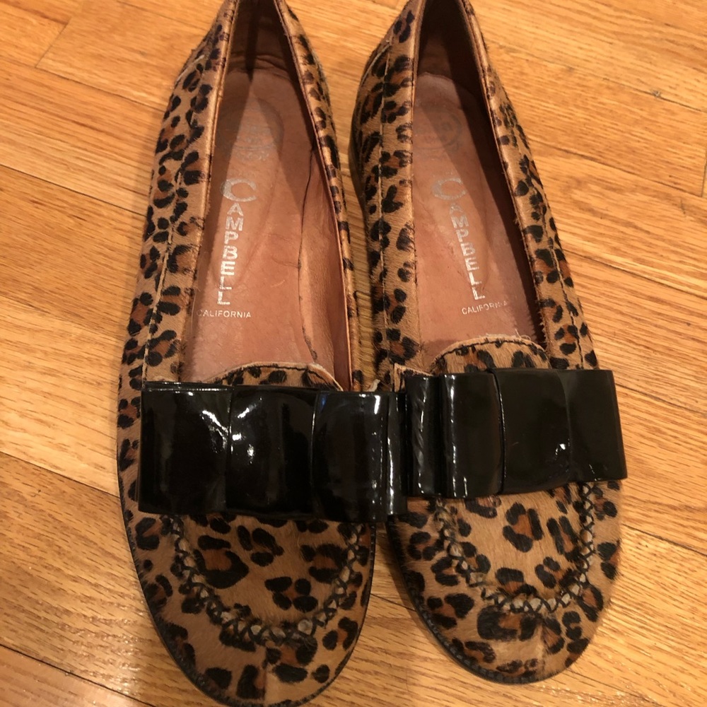 Jeffery Cambell cheetah faux hair loafers